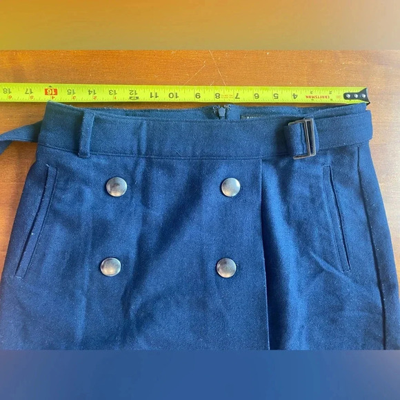 Banana Republic Women’s Lined Wool Blend Mini Button Detail Military Skirt EUC 8 - Picture 7 of 9